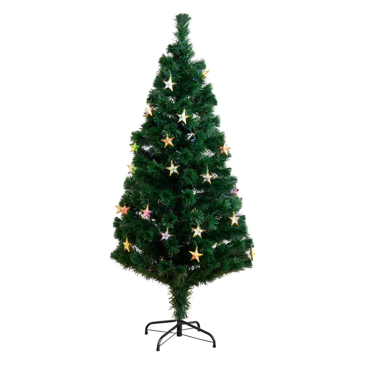5ft. Fiber Optic Star-Shaped LED Lights Pine Artificial Christmas Tree